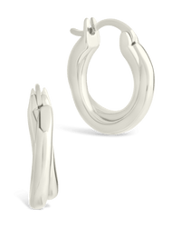 Sterling Silver Janice Twisted Hoop Earrings - Sterling Forever