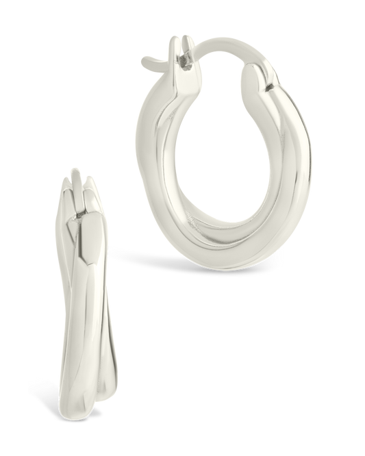Sterling Silver Janice Twisted Hoop Earrings