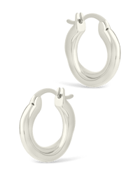 Sterling Silver Janice Twisted Hoop Earrings - Sterling Forever