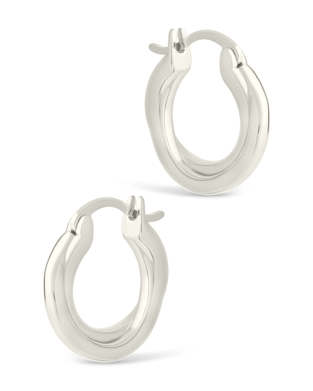 Sterling Silver Janice Twisted Hoop Earrings - Sterling Forever