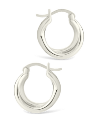 Sterling Silver Janice Twisted Hoop Earrings - Sterling Forever