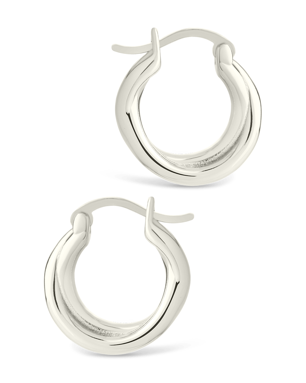 Sterling Silver Janice Twisted Hoop Earrings - Sterling Forever