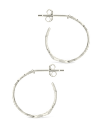 Sterling Silver Mary Textured Hoop Earrings - Sterling Forever