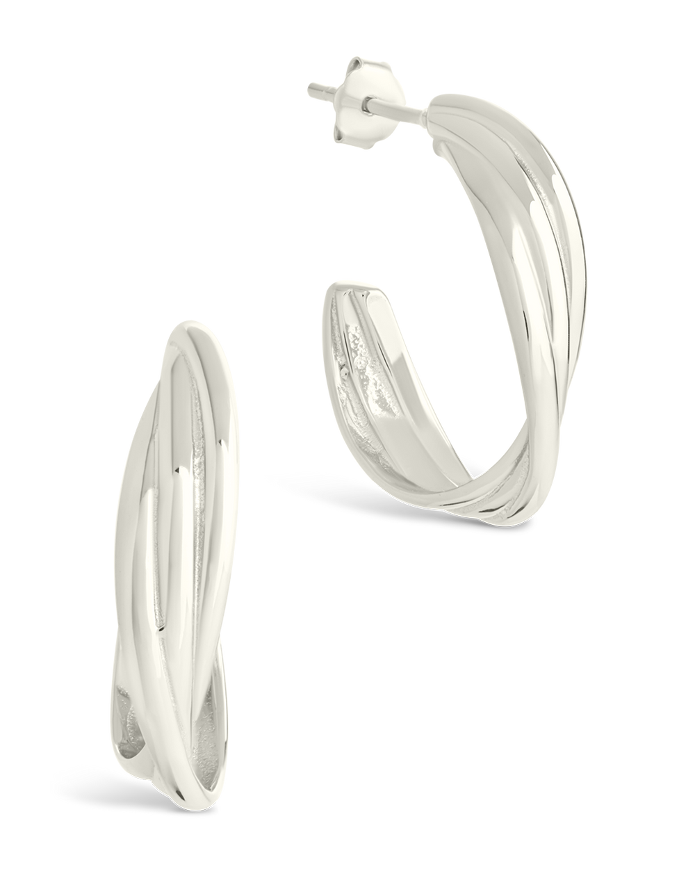 Sterling Silver Monique Twisted Stud Earrings