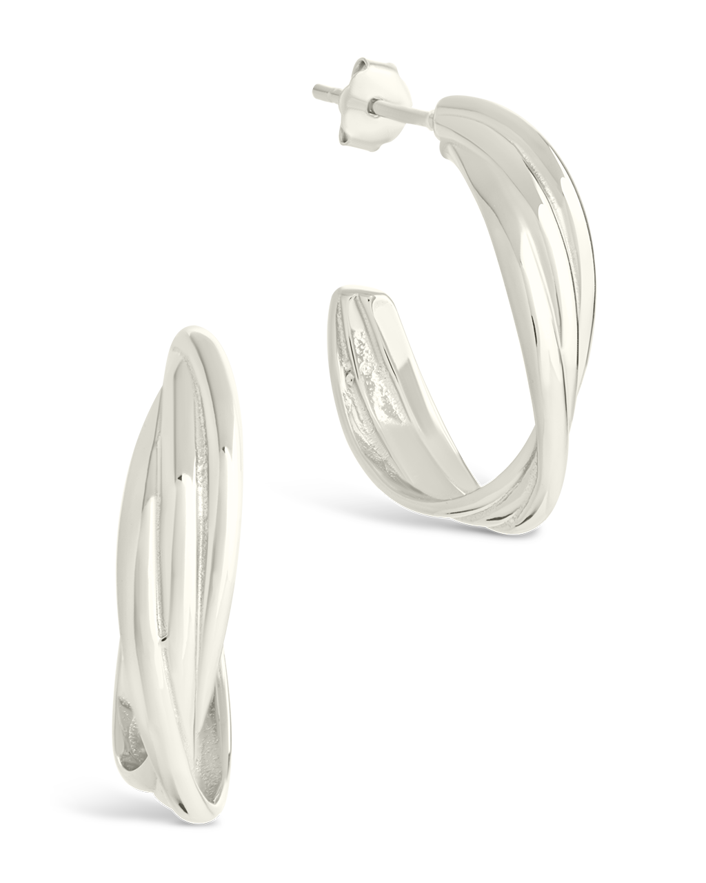 Sterling Silver Monique Twisted Stud Earrings