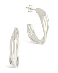 Sterling Silver Monique Twisted Stud Earrings - Sterling Forever