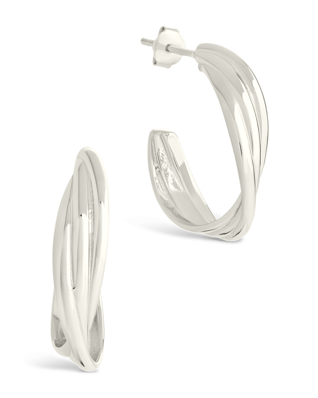 Sterling Silver Monique Twisted Stud Earrings - Sterling Forever