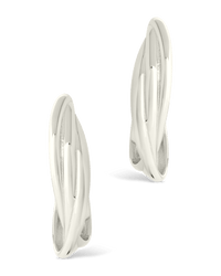 Sterling Silver Monique Twisted Stud Earrings - Sterling Forever