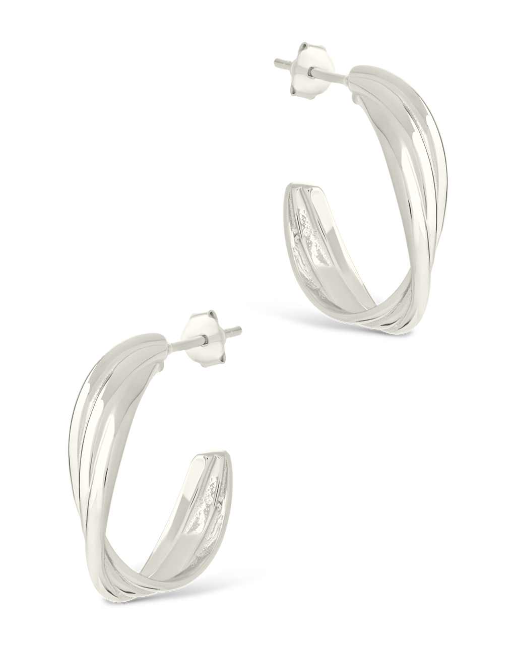 Sterling Silver Monique Twisted Stud Earrings