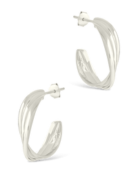 Sterling Silver Monique Twisted Stud Earrings - Sterling Forever
