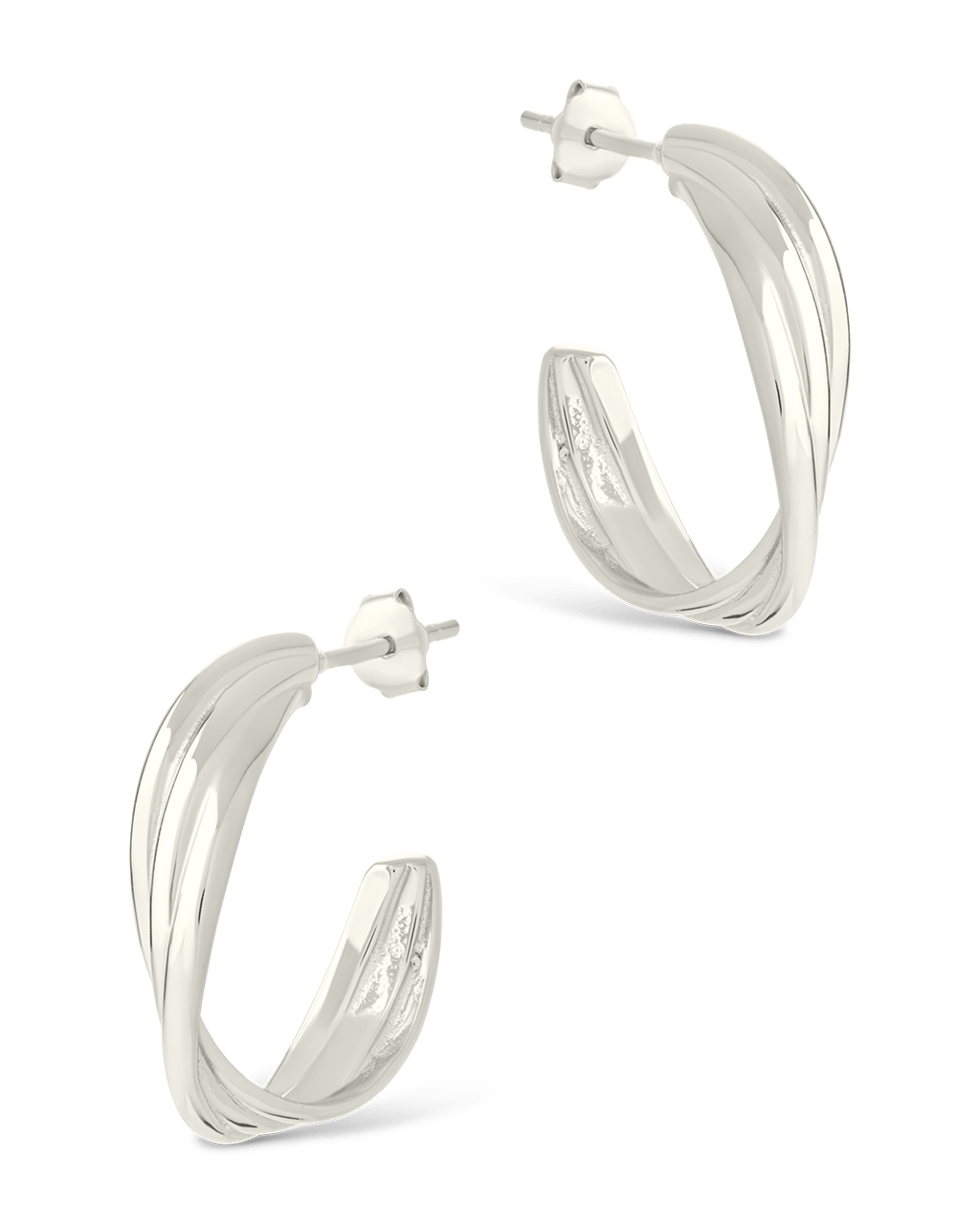 Sterling Silver Monique Twisted Stud Earrings - Sterling Forever