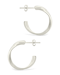 Sterling Silver Monique Twisted Stud Earrings - Sterling Forever