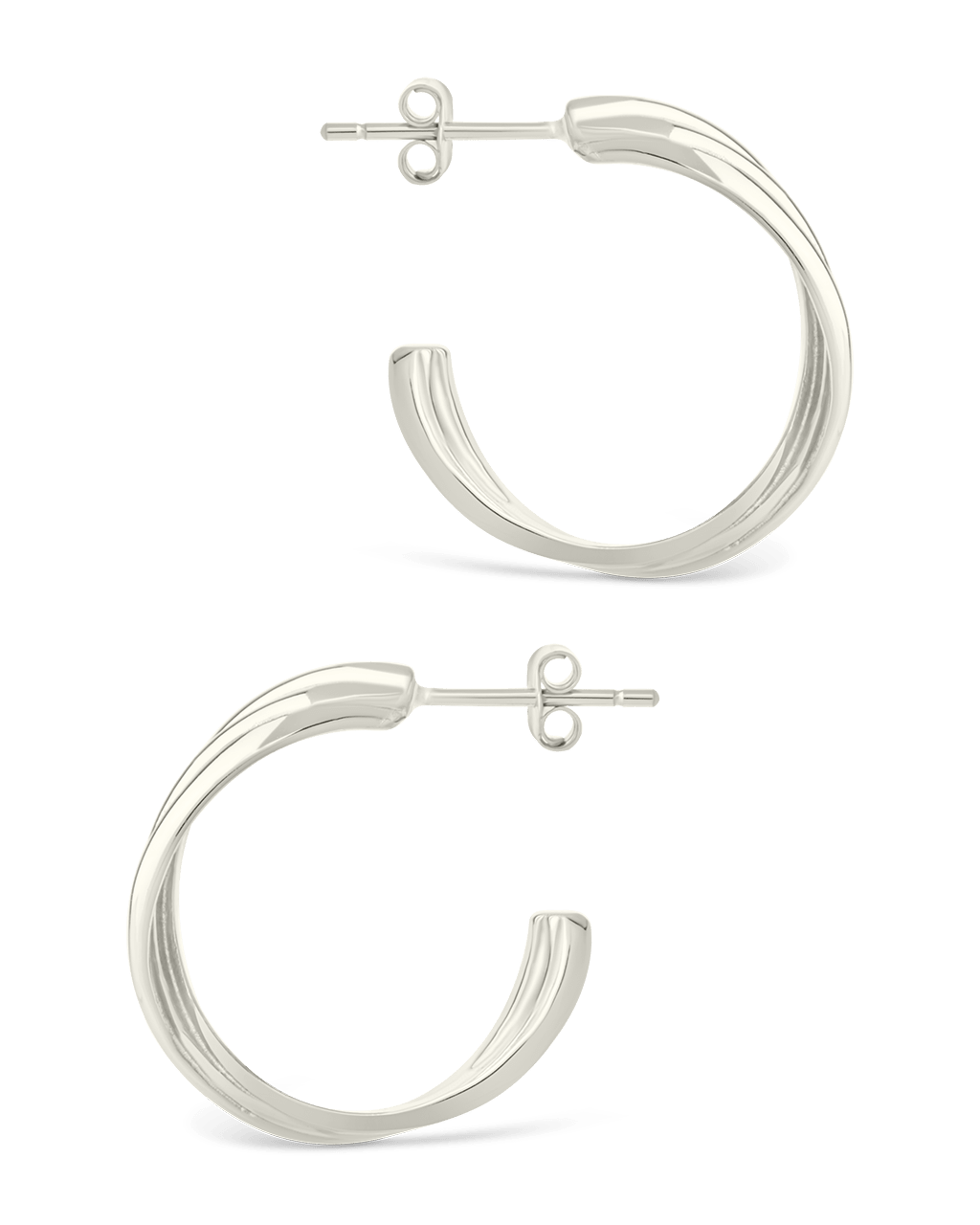 Sterling Silver Monique Twisted Stud Earrings - Sterling Forever