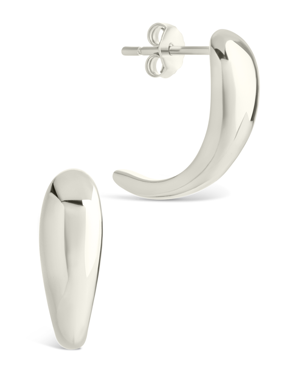 Sterling Silver Jaida Polished Stud Earrings