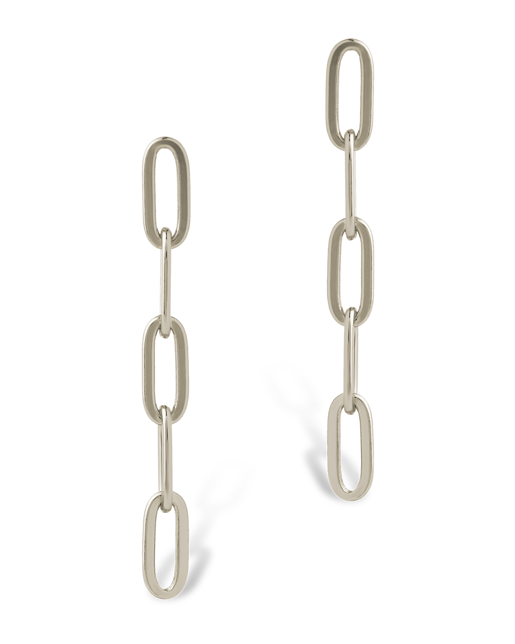 Sterling Silver Jennifer Paperclip Chain Drop Earrings