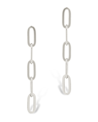 Sterling Silver Jennifer Paperclip Chain Drop Earrings