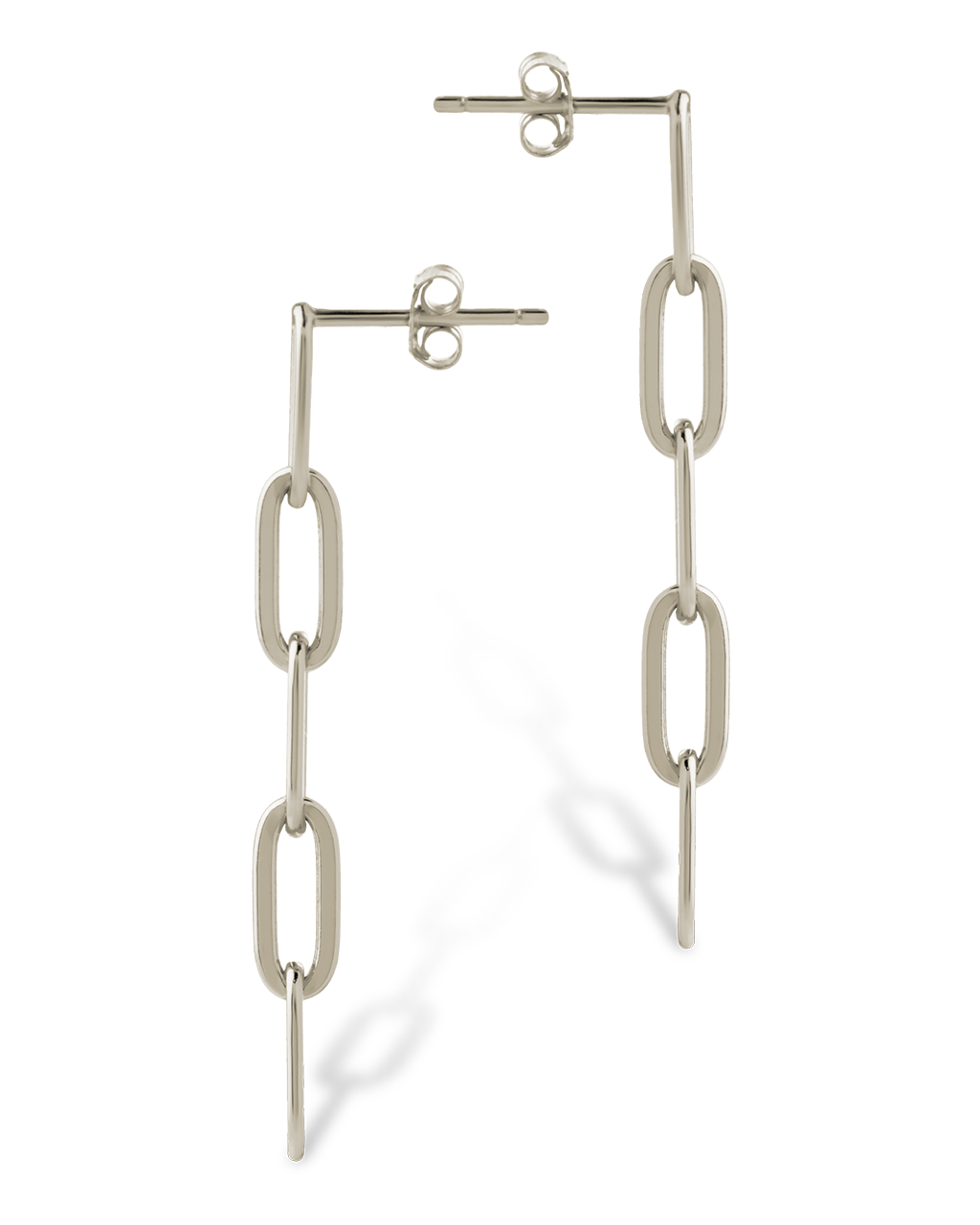 Sterling Silver Jennifer Paperclip Chain Drop Earrings