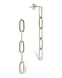 Sterling Silver Jennifer Paperclip Chain Drop Earrings