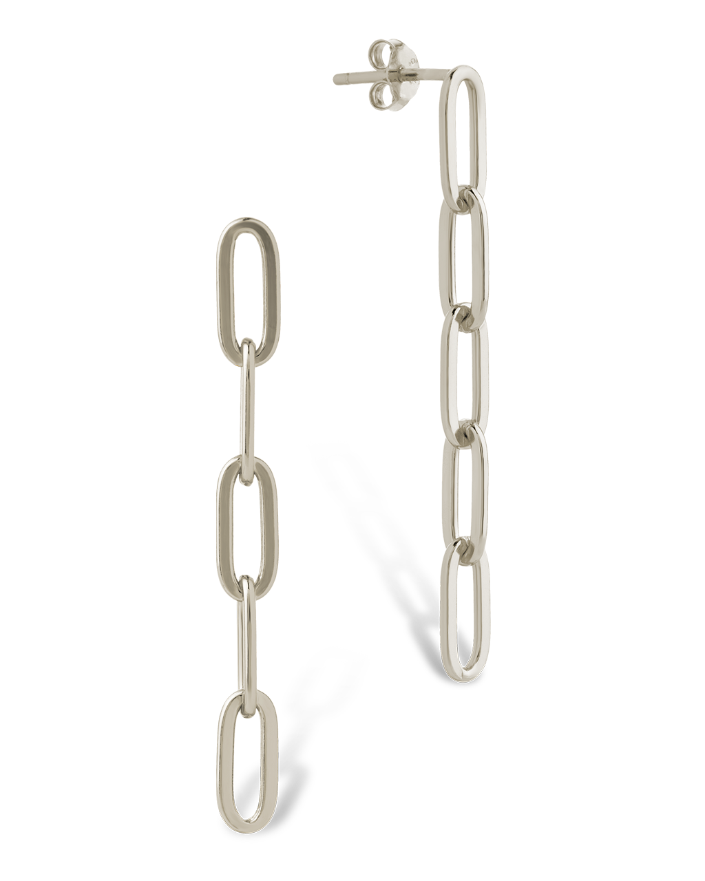 Sterling Silver Jennifer Paperclip Chain Drop Earrings