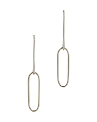 Sterling Silver Kailey Paperclip Dual-Drop Earrings