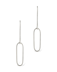 Sterling Silver Kailey Paperclip Dual-Drop Earrings