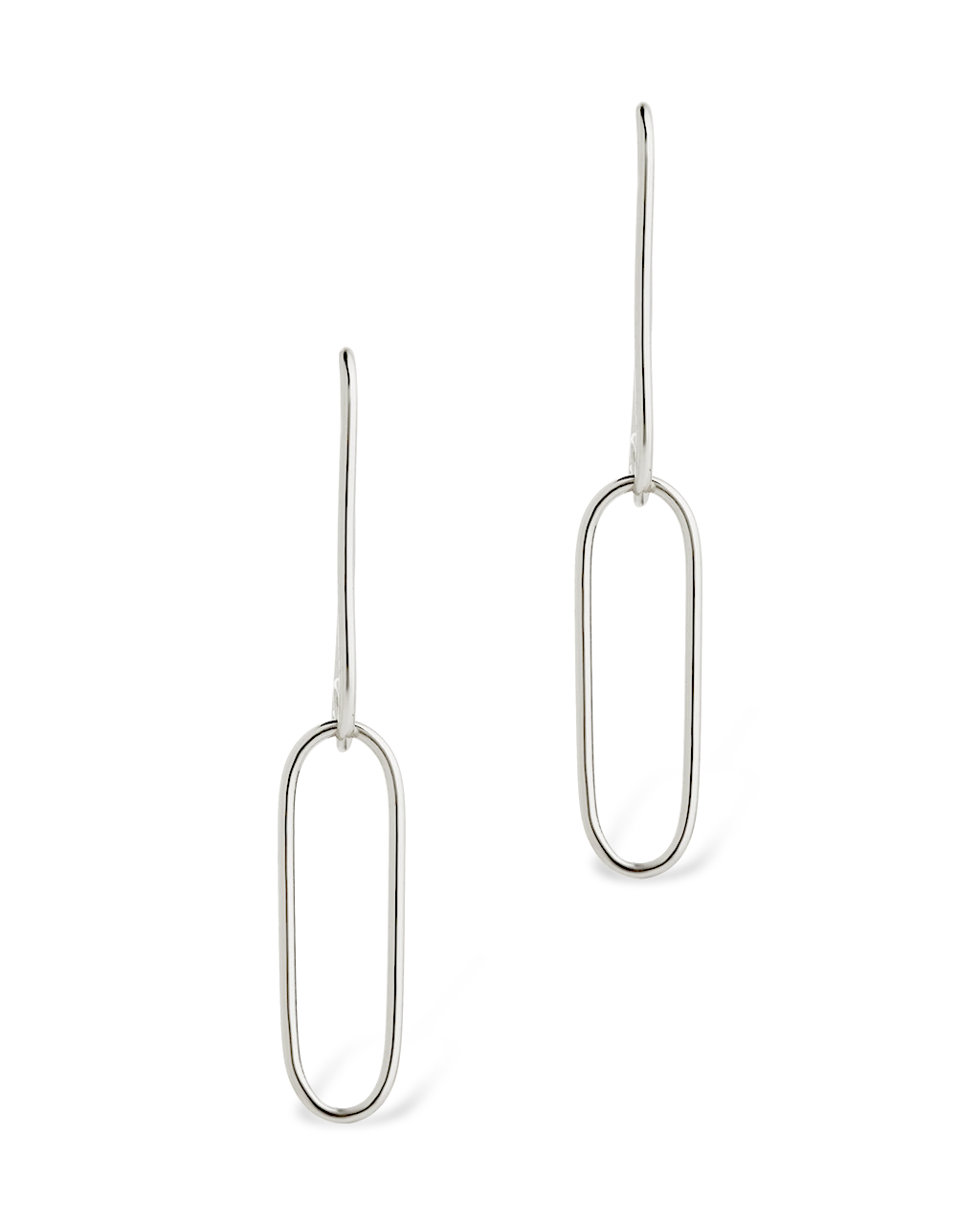 Sterling Silver Kailey Paperclip Dual-Drop Earrings