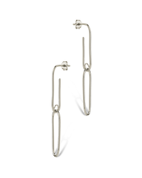 Sterling Silver Kailey Paperclip Dual-Drop Earrings