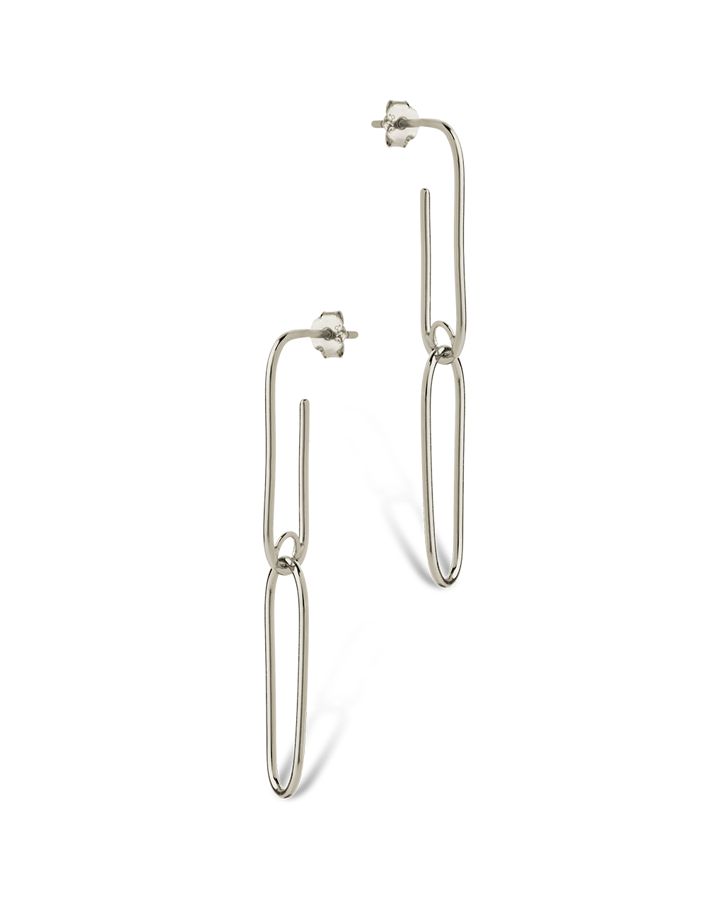 Sterling Silver Kailey Paperclip Dual-Drop Earrings