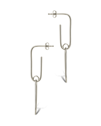 Sterling Silver Kailey Paperclip Dual-Drop Earrings