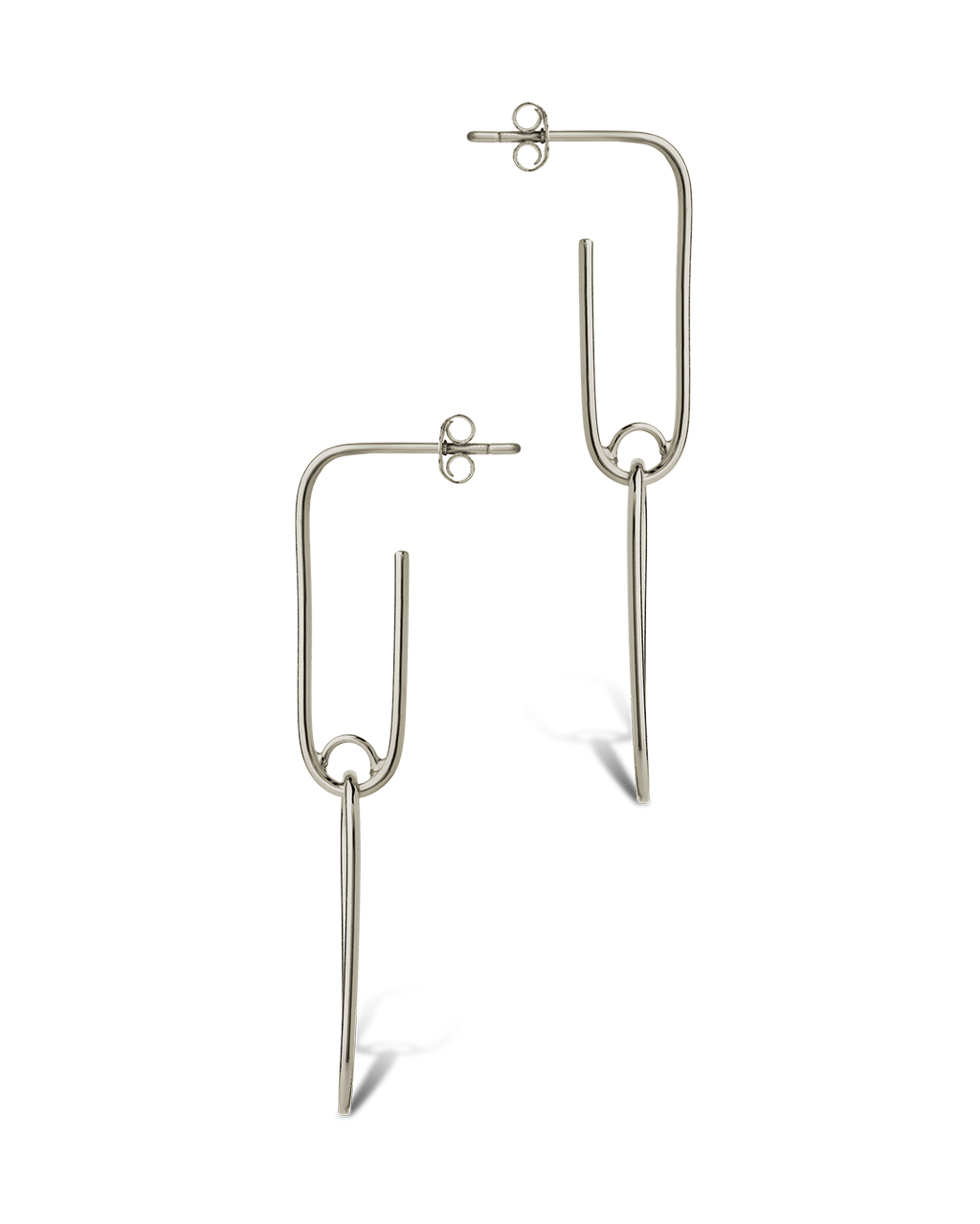 Sterling Silver Kailey Paperclip Dual-Drop Earrings