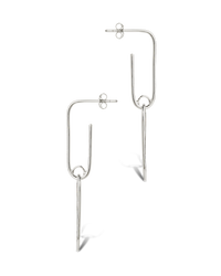 Sterling Silver Kailey Paperclip Dual-Drop Earrings