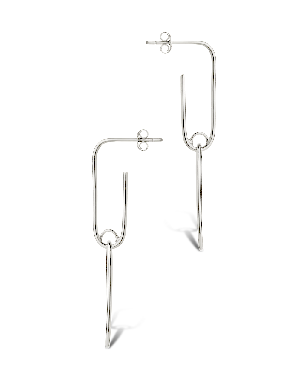 Sterling Silver Kailey Paperclip Dual-Drop Earrings