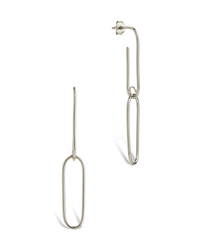 Sterling Silver Kailey Paperclip Dual-Drop Earrings