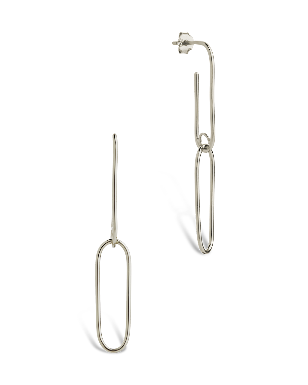 Sterling Silver Kailey Paperclip Dual-Drop Earrings