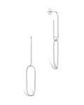 Sterling Silver Kailey Paperclip Dual-Drop Earrings