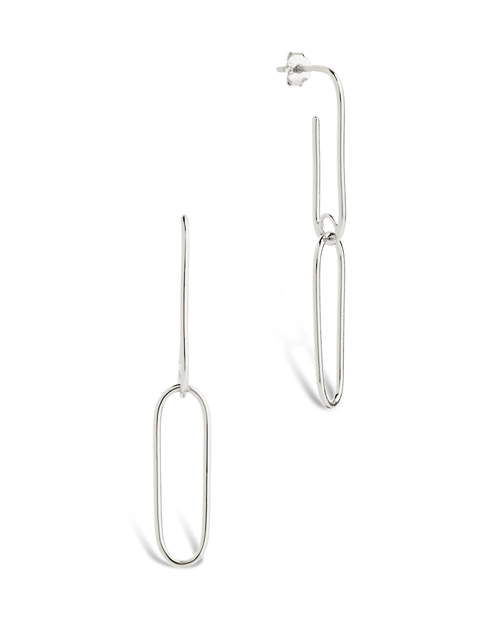 Sterling Silver Kailey Paperclip Dual-Drop Earrings