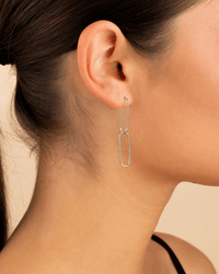 Sterling Silver Kailey Paperclip Dual-Drop Earrings