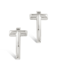 Sterling Silver Kaira Crossbar Hoops - Sterling Forever