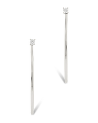 Sterling Silver Kamryn Luxe Stone Accent Hoops