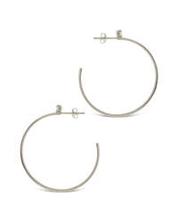 Sterling Silver Kamryn Luxe Stone Accent Hoops - Sterling Forever