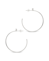 Sterling Silver Kamryn Luxe Stone Accent Hoops