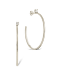 Sterling Silver Kamryn Luxe Stone Accent Hoops - Sterling Forever