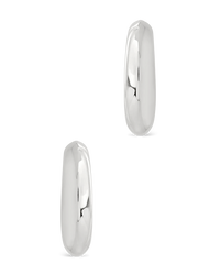 Avril Elongated Chunky Hoop Earrings