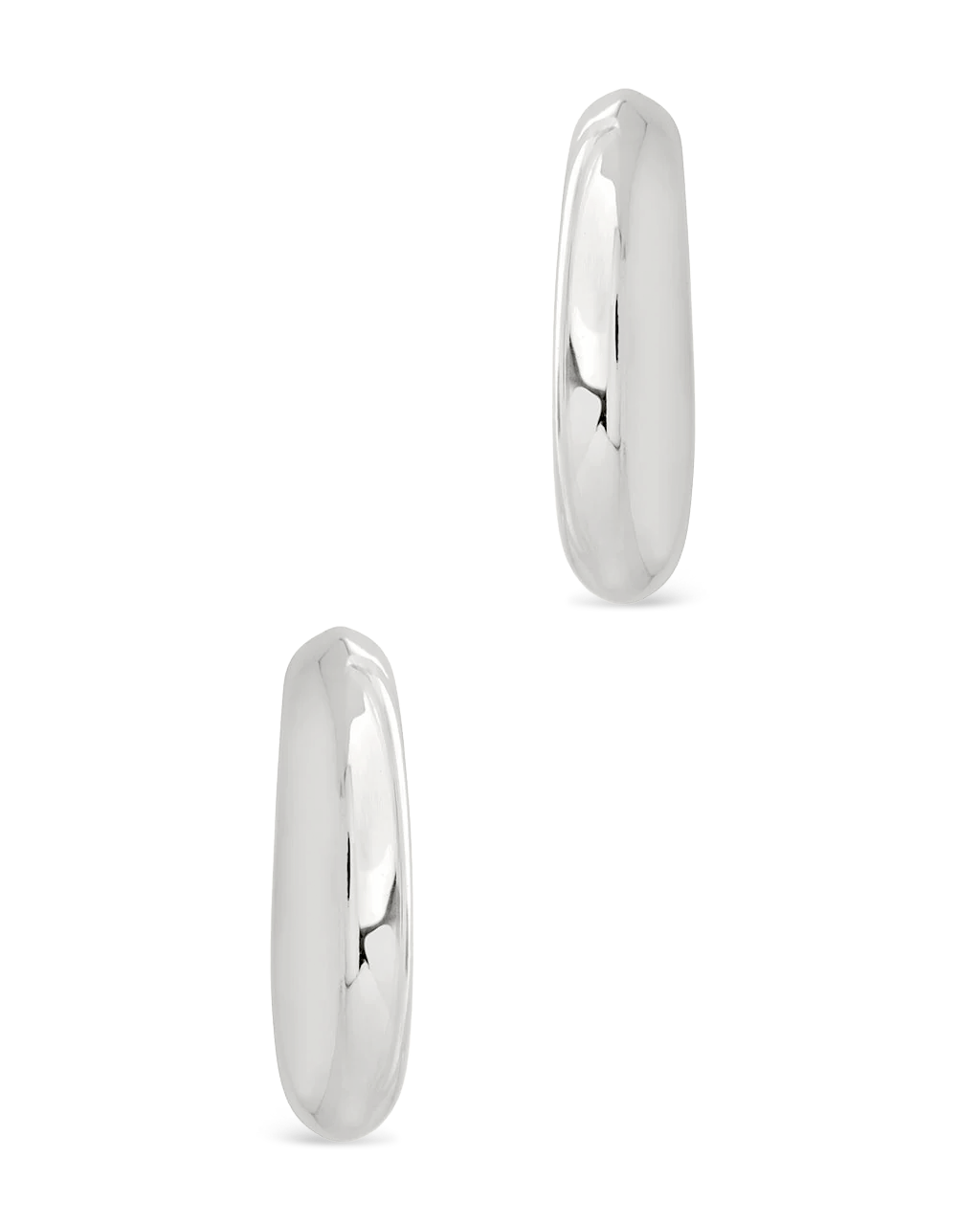 Avril Elongated Chunky Hoop Earrings