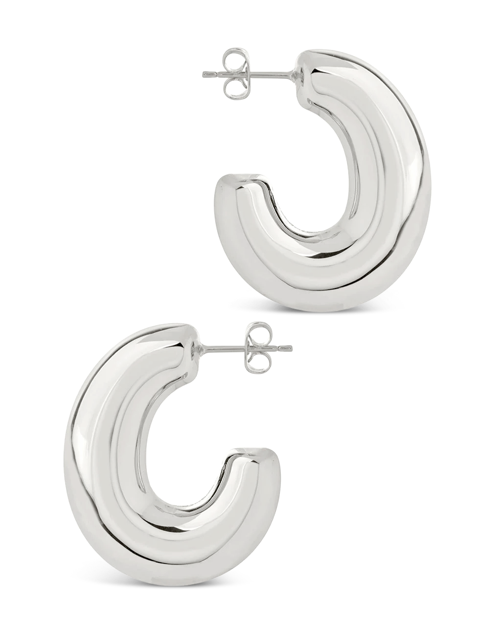 Avril Elongated Chunky Hoop Earrings