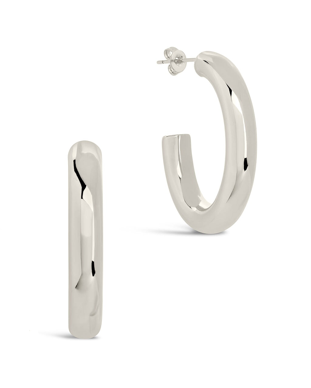 Rory Polished Tube Hoop Earrings - Sterling Forever