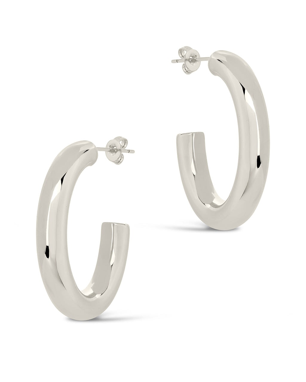 Rory Polished Tube Hoop Earrings - Sterling Forever