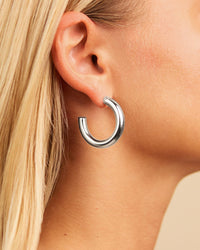 Rory Polished Tube Hoop Earrings - Sterling Forever