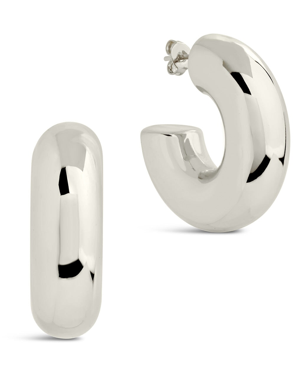 Lightweight Wynonna 1 2 Tube Hoop Earrings Sterling Forever Lightweight Wynonna 1 2 Tube Hoop Earrings Sterling Forever