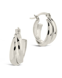 Claire Twist Hoop Earrings - Sterling Forever